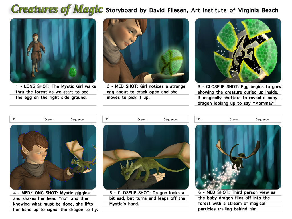 Creatures of Magic storyboard